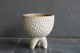 Assorted Carved Bubble Teak Bowl