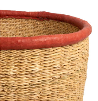 Earthen Craft Catch All Basket with Amber Rim - Set of 2