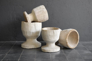 Rustic Teak Urns Large