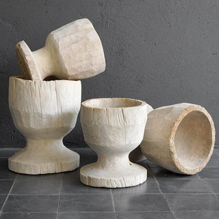 Rustic Teak Urns Large