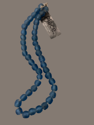 Recycled Glass Beads Blue Sm