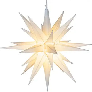 21 " Large White Moravian Star - Hanging outdoor Star Light