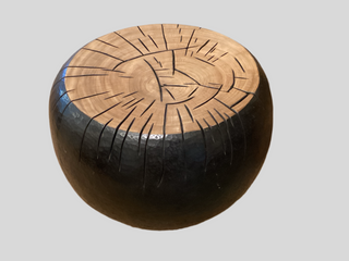 Round Black Suar Stool