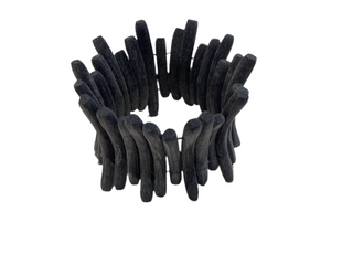 Graphite Reed Stretch Bracelet