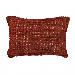Recycled Fancy Pillow, Terracotta