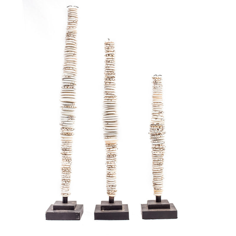 Coin Shells Designs Stacked Coin Shells on Stand – Place. A Design Atelier by Philpotts