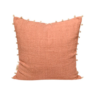 Cowrie Border Pillow, Blush