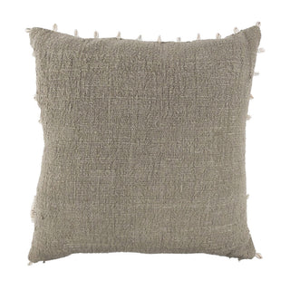 Cowrie Border Pillow, Charcoal