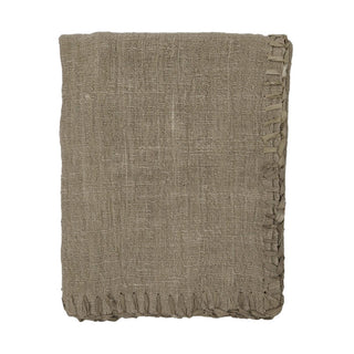 Woven Stitched Throw, Charcoal
