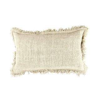 Cotton Fringed Pillow, Natural