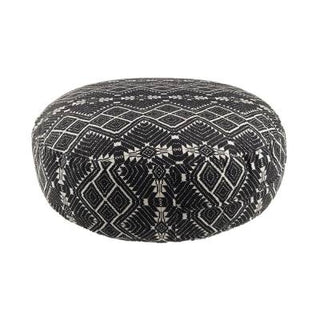 Round Floor Cushion, Black