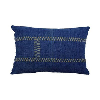 Rustic Stitch Pillow, Indigo