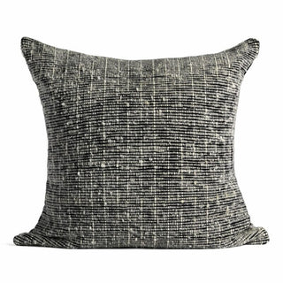 Medellin Pillow - Black with Ivory Stripes
