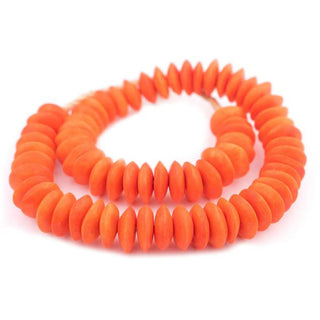 Saucer Coral Bone Bead Necklace