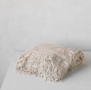 Flocca Linen Bedspread - Sable 