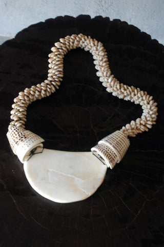 LONG COWRY SHELL NECKLACE
